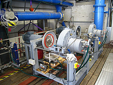Seal test rig: Custom Seals of axial turbines in a parallel structure are examined / tested.