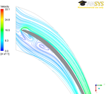 Numerische Strömungssimulation Leitschaufel