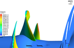 Computational fluid dynamics (3D-CFD): Pressure contour bulb turbine