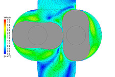 Numerische Strömungssimulation Pumpe
