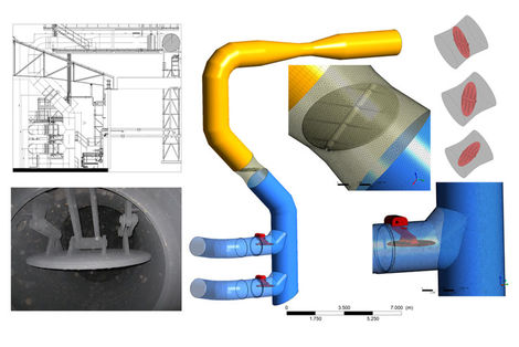 Optimisation of a gas pipeline: Planning documents, photo of the rapid action valve and CFD model of the gas pipeline