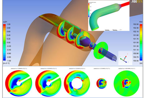 Pelton distribution pipeline: Swirling of the initial geometry